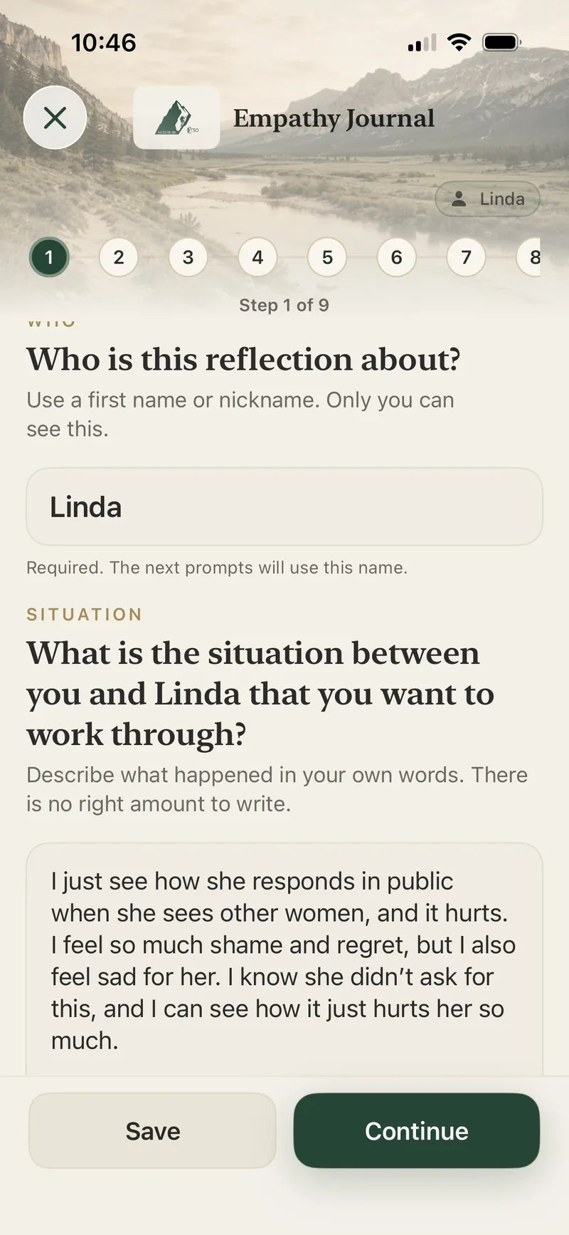 Ascension Empathy Journal, step 1 of 9