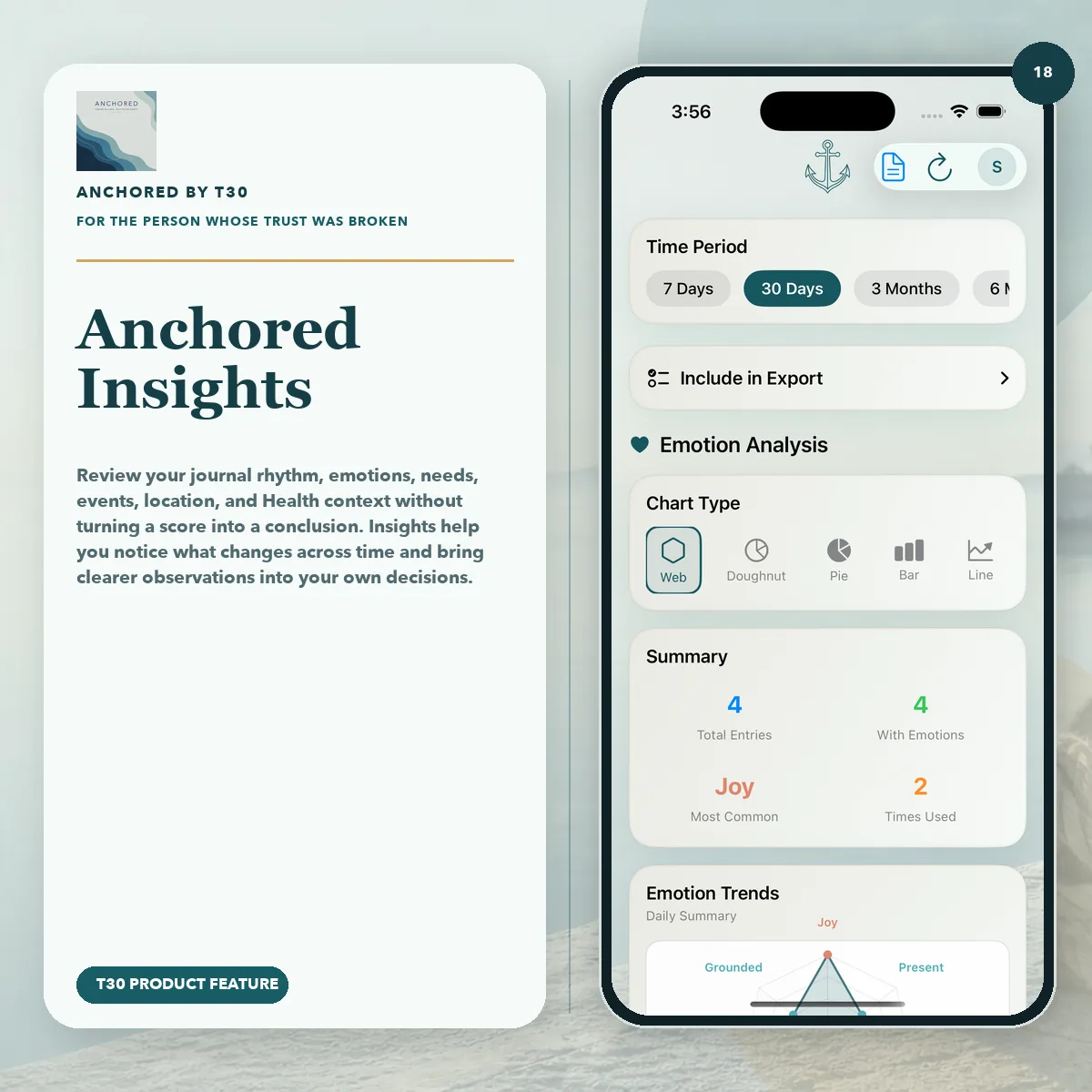 Anchored Insights showing patterns across recorded activity
